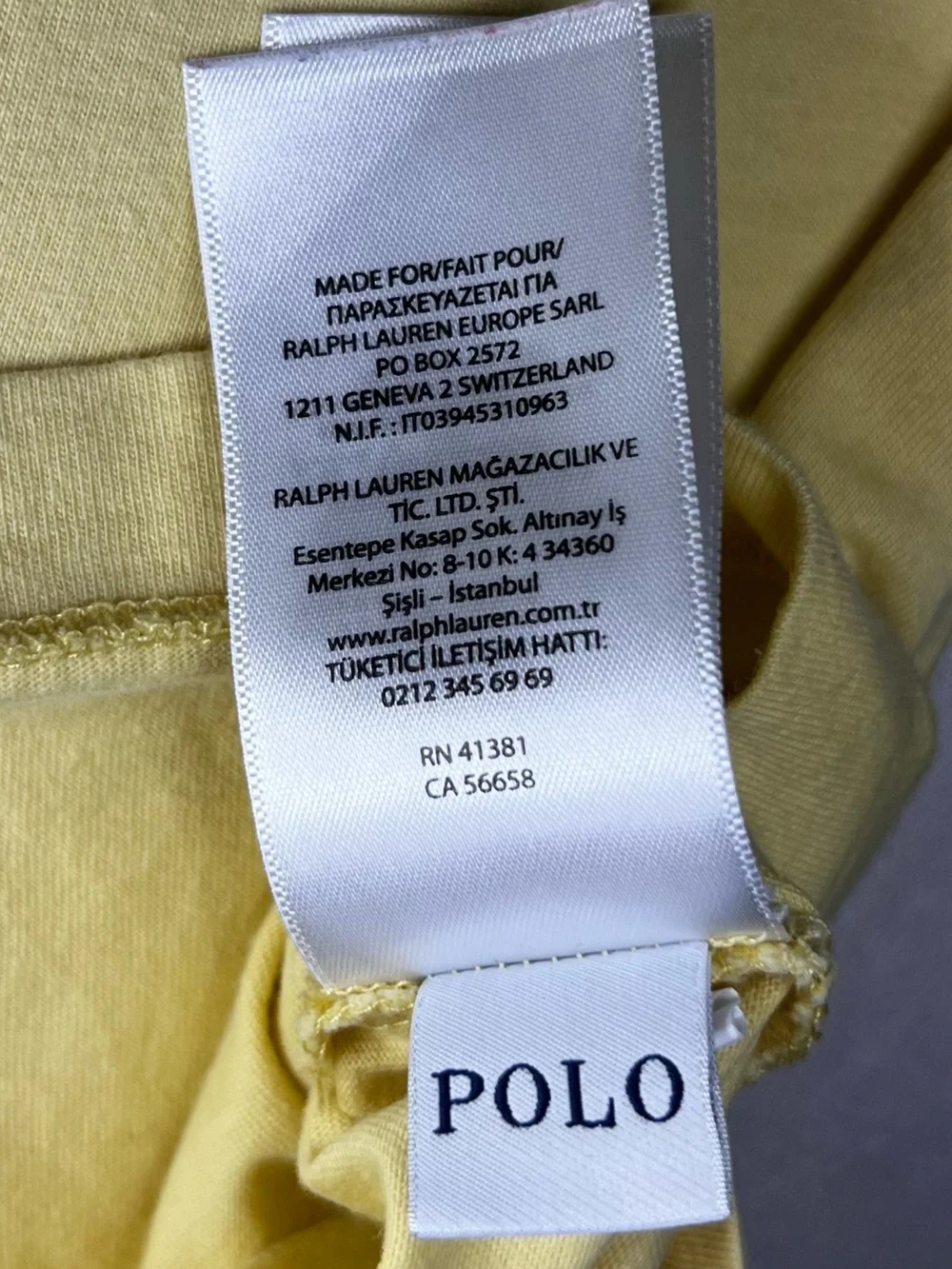 Polo Ralph Lauren Men’s T-Shirt XXL Yellow Crewneck Blue Embroidered Pony Cotton
